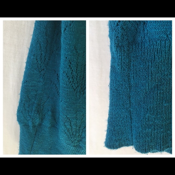 Dana Buchman Rayon Nylon Knit Sleeveless Tank Sz Large Teal Minimal Boho Office - Picture 12 of 12